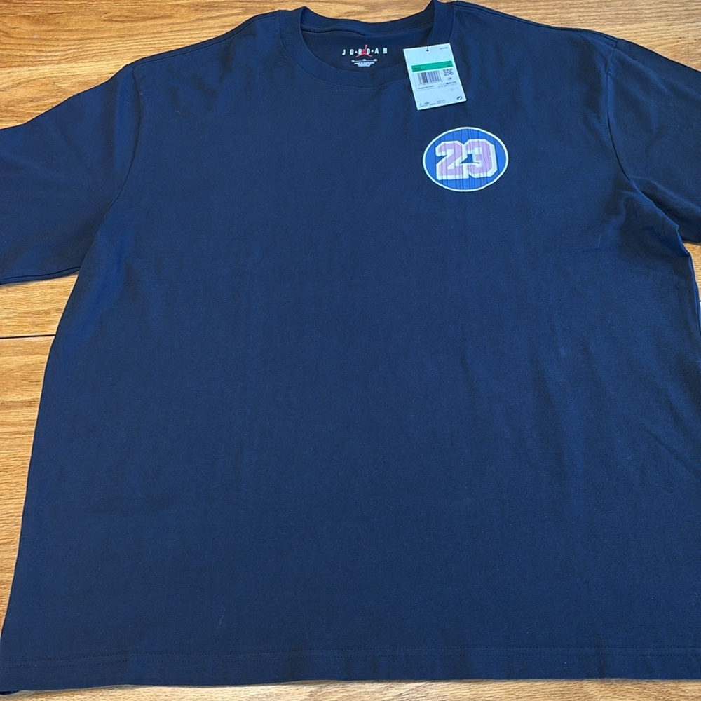 Jordan Black T-Shirt with Blue and Pink '23' Patch - Picture 9 of 9